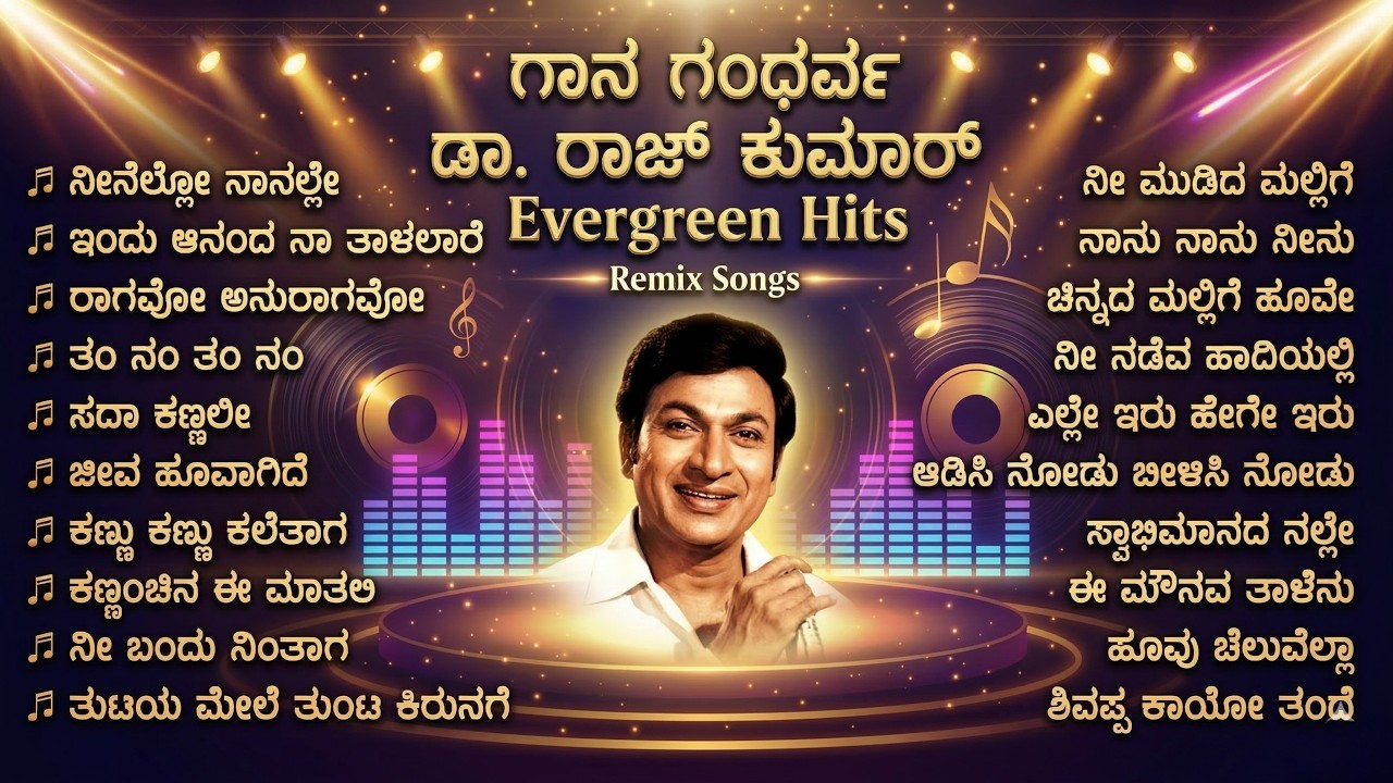 ಗಾನ ಗಂಧರ್ವ ಡಾ. ರಾಜ್ ಕುಮಾರ್ Hits | Kannada Remix Songs | Dr Rajkumar Hits | Kannada Retro Waves |