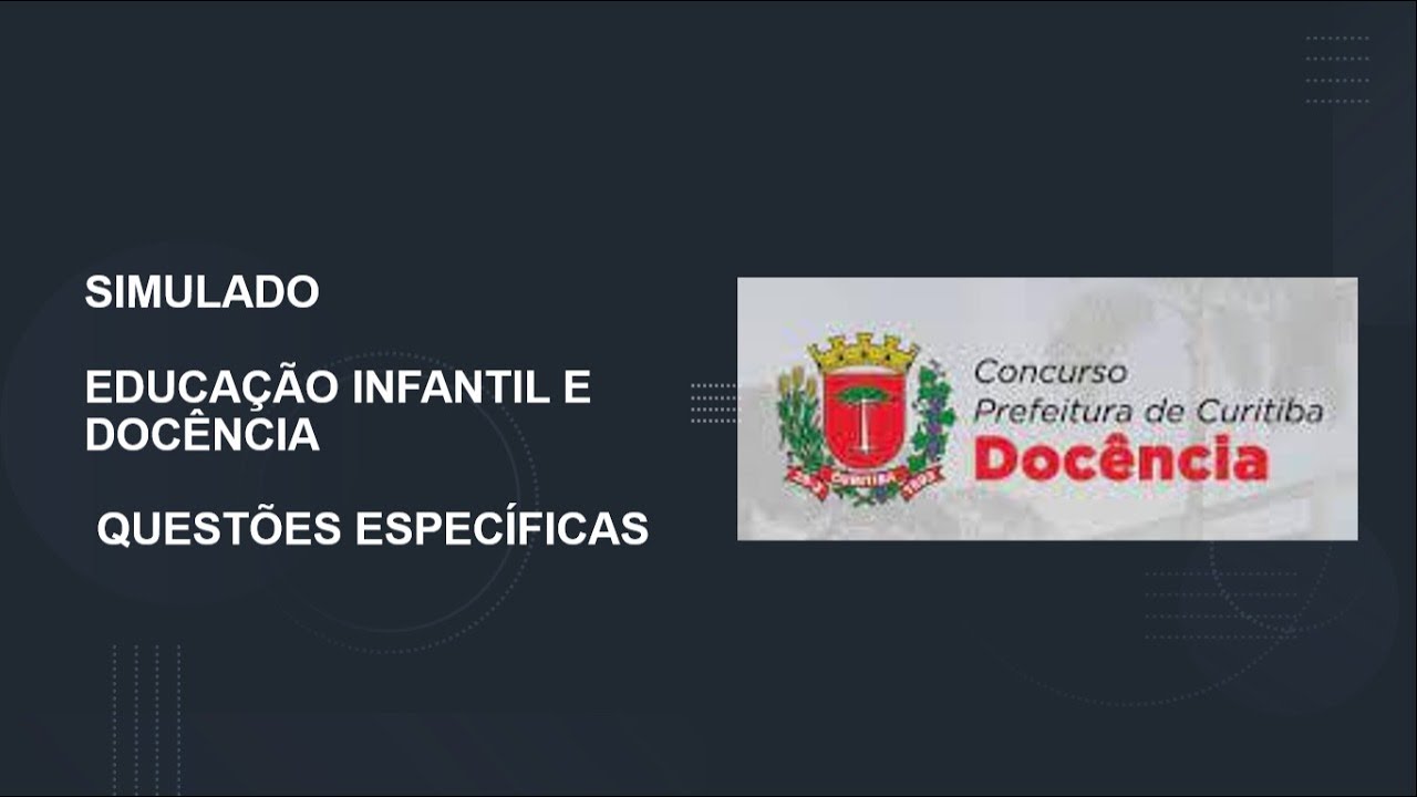 CONCURSO PREFEITURA DE CURITIBA - SIMULADO CONHECIMENTOS PEDAGÓGICOS