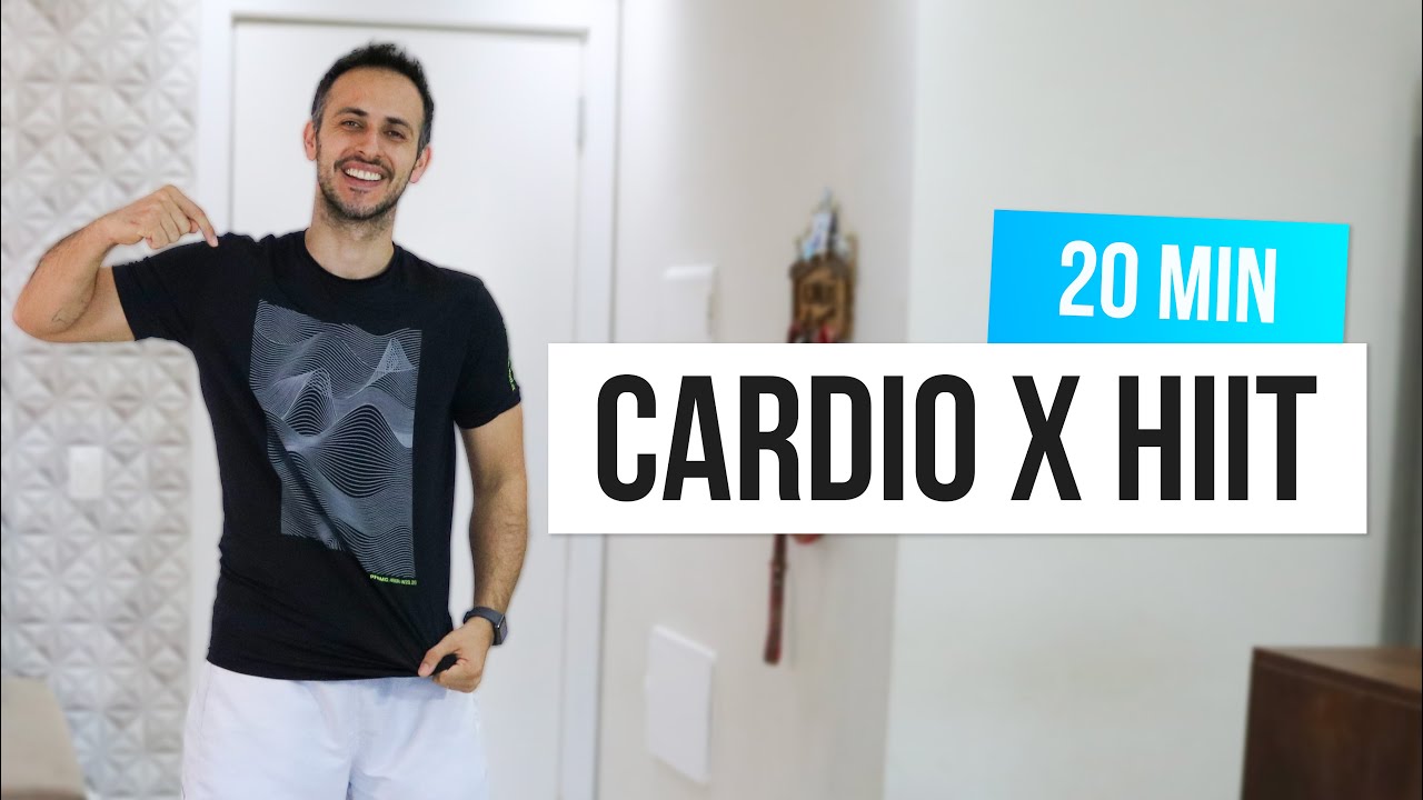 20 minutos de CARDIO HIIT  para ELIMINAR GORDURA e emagrecer rápido em casa 🔥