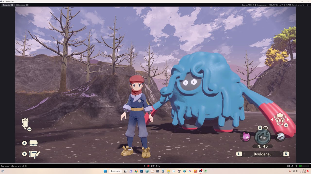 Capture de Bouldeneu LEGENDES POKEMON ARCEUS