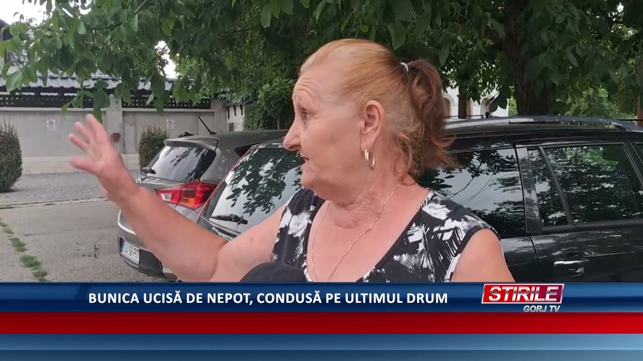 Bunica ucisă de nepot, condusă pe ultimul drum