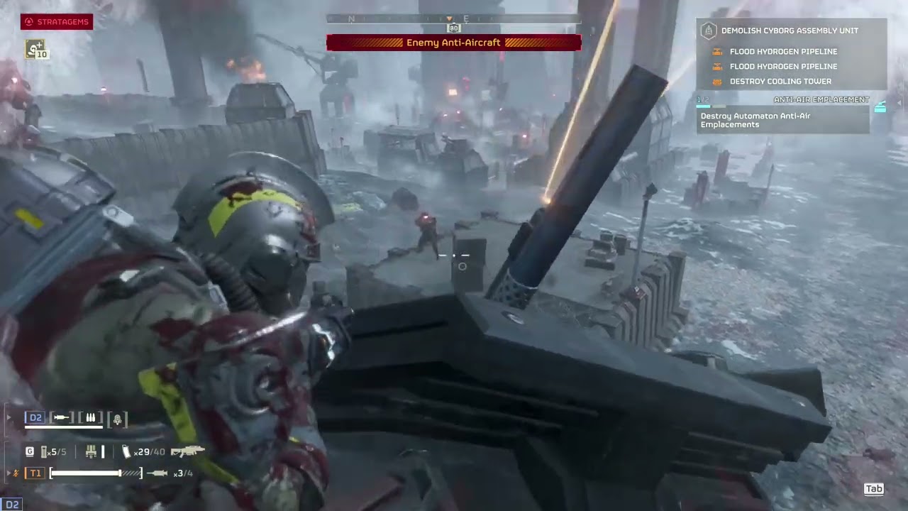 HELLDIVERS 2 That Vox Engine Reacted Like The Guardians Do In BOTW When Link Stands Atop Them