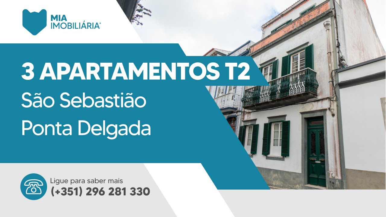 TRÊS APARTAMENTOS T2 - TOTALMENTE REMODELADOS - CENTRO HISTÓRICO DE PONTA DELGADA