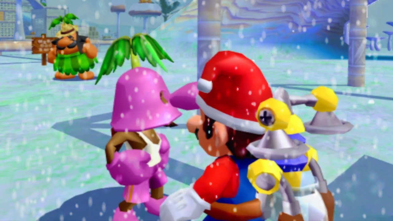 Super Mario Sunshine Tropical Freeze - 100% Walkthrough Part 16 Gameplay - Jolly Pianta Village Race