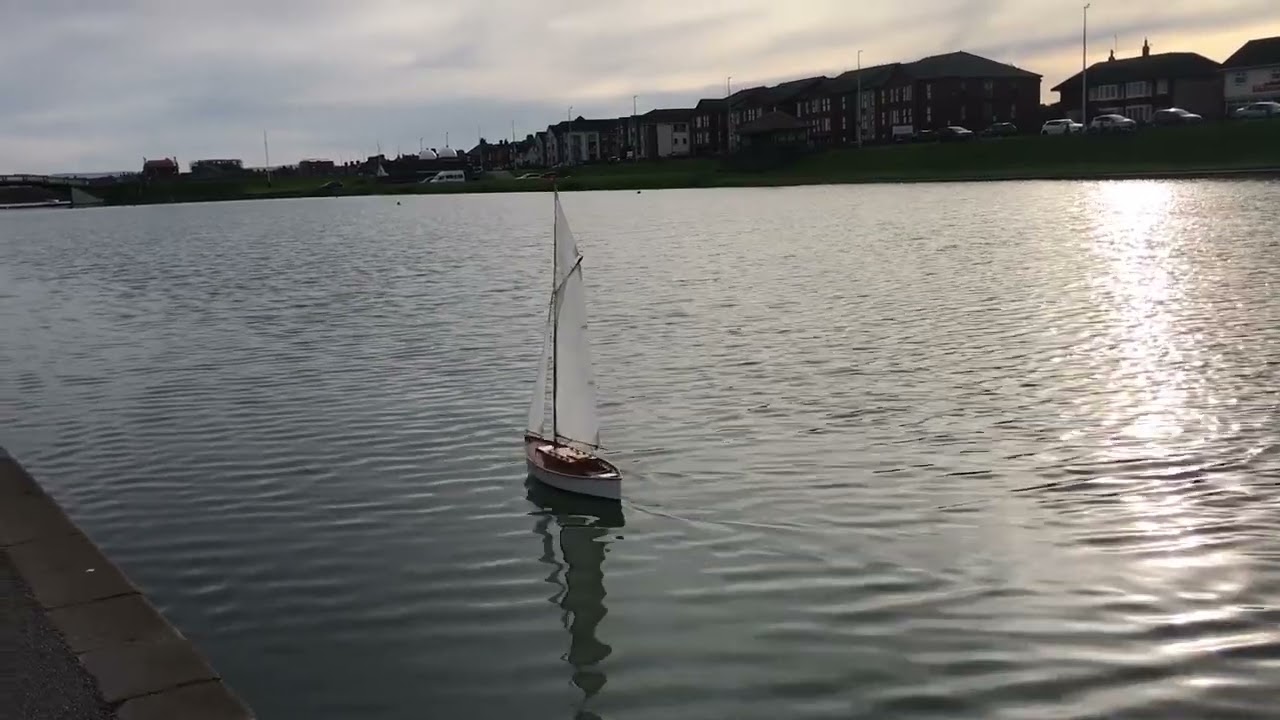 Emma with a new gaff rig