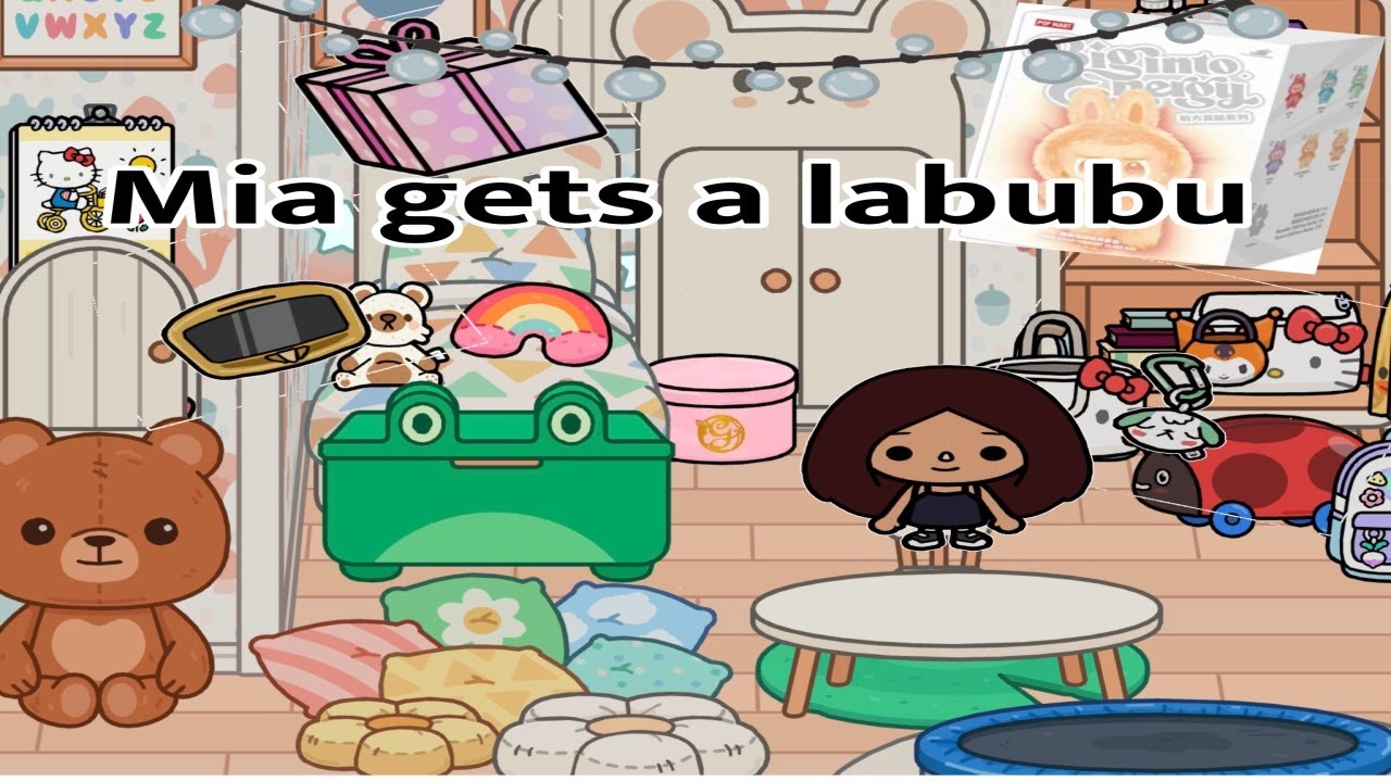 Mia gets a labubu