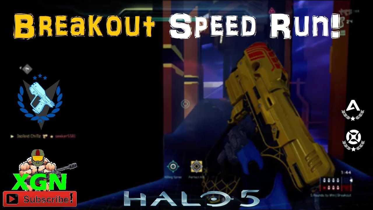Halo 5 Ranked Breakout Speed Run gameplay on Trident map!