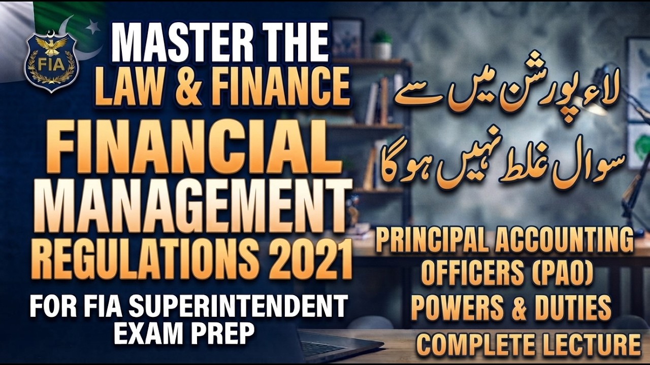 Rules & Financial Management Regulations 2021 | FIA Superintendent Exam Prep.