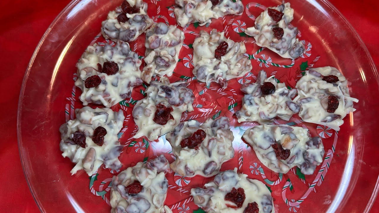 White Chocolate Cranberry Pecan Candies