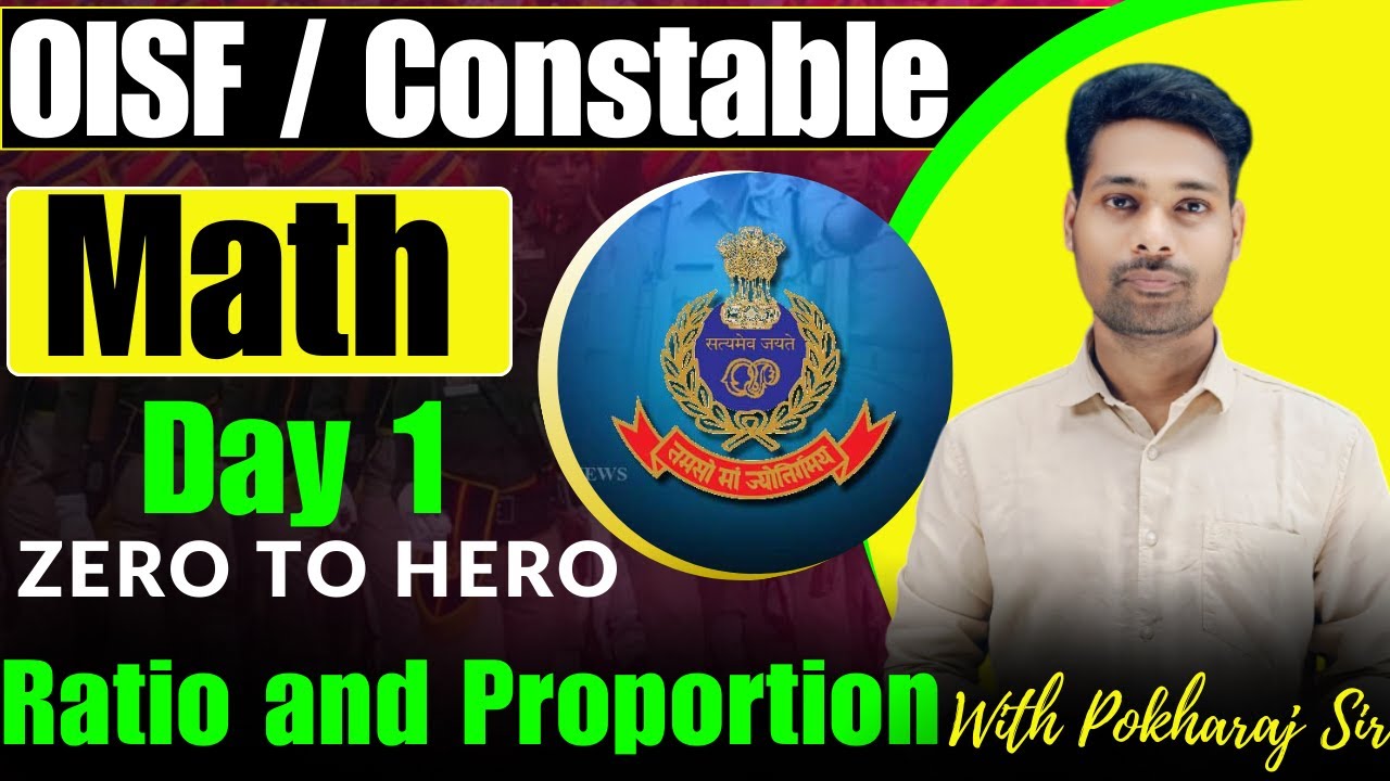 OISF-DISTRICT CONSTABLE || Math || Ratio and Proportion || Day 1 Questions  #OISF#districtconstable
