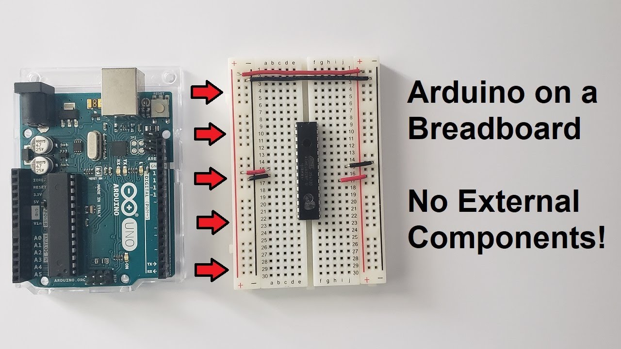 Running an Arduino on a breadboard with NO EXTERNAL COMPONENTS / How to FLASH an Arduino BOOTLOADER