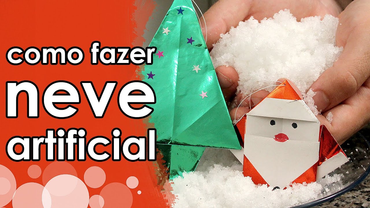 COMO FAZER NEVE ARTIFICIAL (decoração de NATAL e EXPERIÊNCIA de QUÍMICA)
