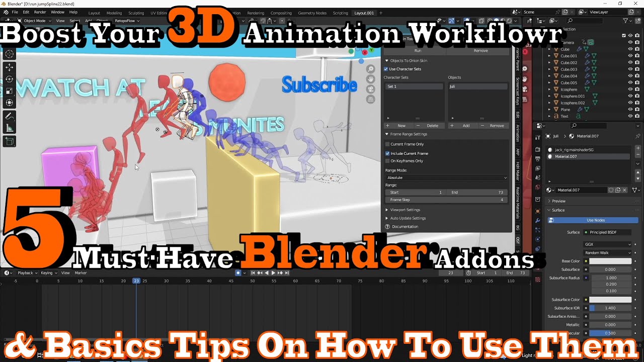 Top 5 Blender animation Addons you should always use & Basics Tips On How To Use Them