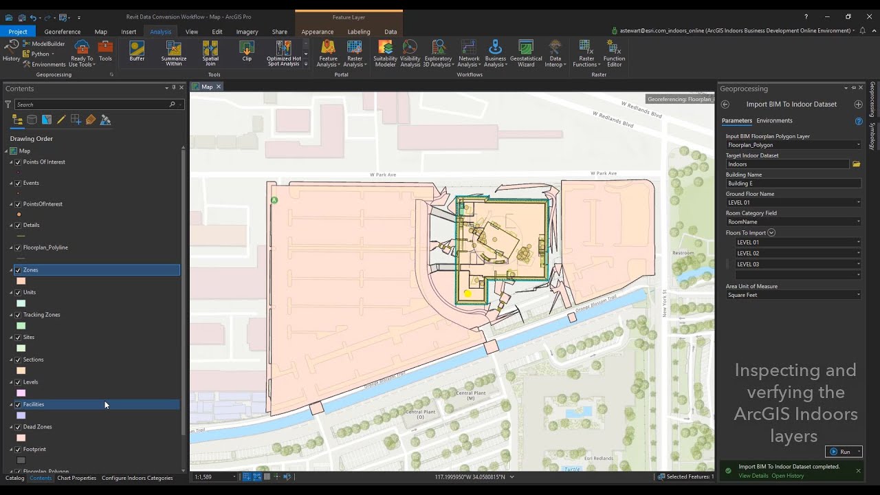 Data Conversion of Autodesk® Revit® Floorplans to ArcGIS Indoors Maps