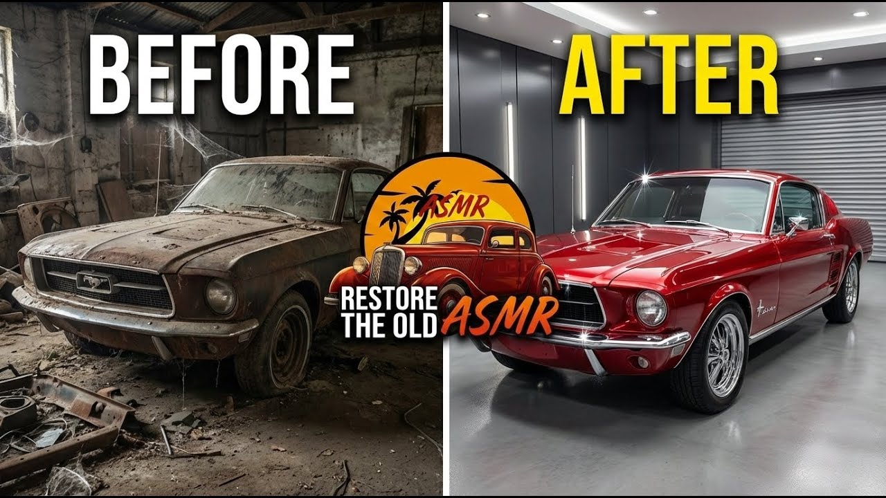 ASMR Car Restoration | Full Rebuild of Scrap Ford Mustang 1967 to Showroom Conditio