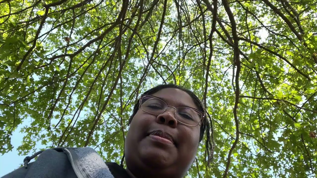 quick lil outdoor ASMR 🌲 face touching, humming, and singing