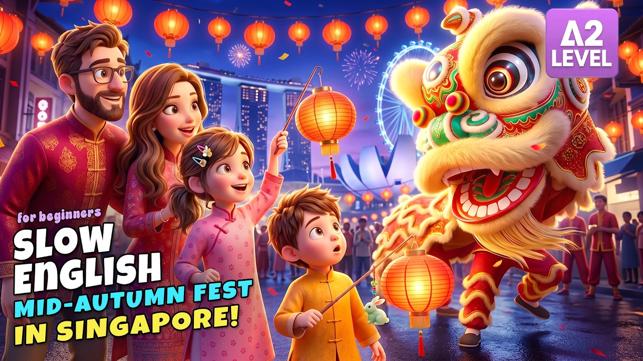 We Explored the Mid-Autumn Festival on Our Singapore Trip! | Slow English Listening Stories (A2)