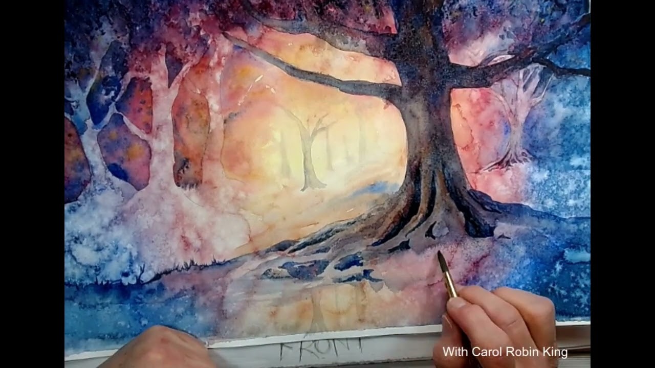 What does it mean to feel truly grounded?  This forest painting explores roots, strength, and light