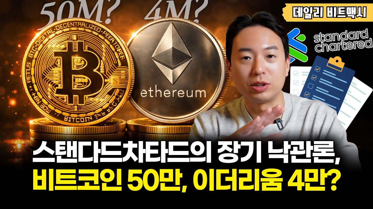 스탠다드차타드의 장기 낙관론, 비트코인 50만, 이더리움 4만? [데일리 비트맥시]