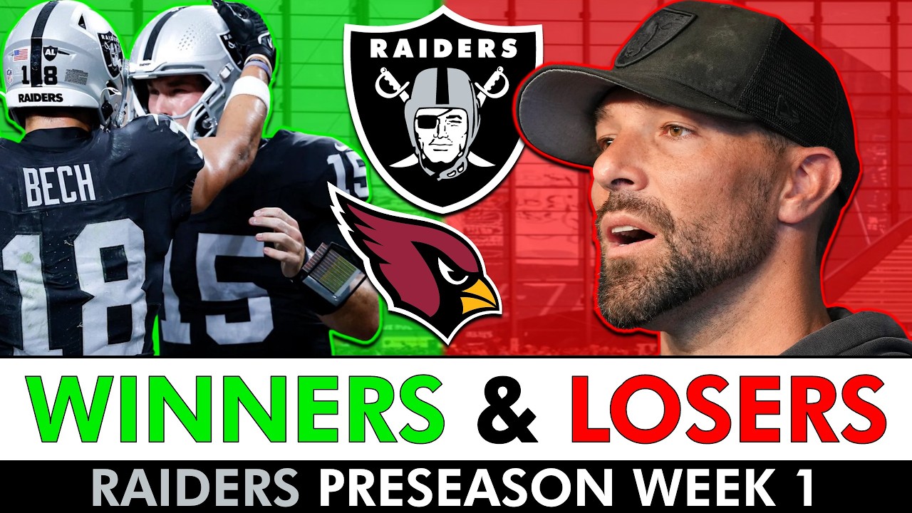 Raiders WINNERS & LOSERS After NFL Preseason Game vs. Cardinals Ft. Jack Bech & Fernando Mendoza