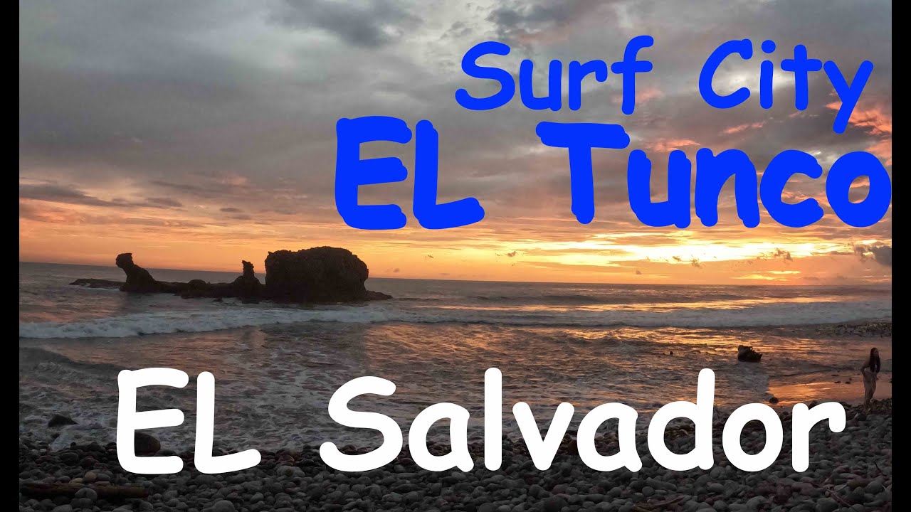 El Salvador Travel 🇸🇻 | Surf City El Tunco Evening High Tide
