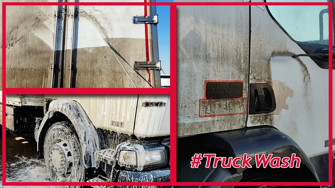 How to wash a renault Refrigerated truck? #truckwash #satisfying