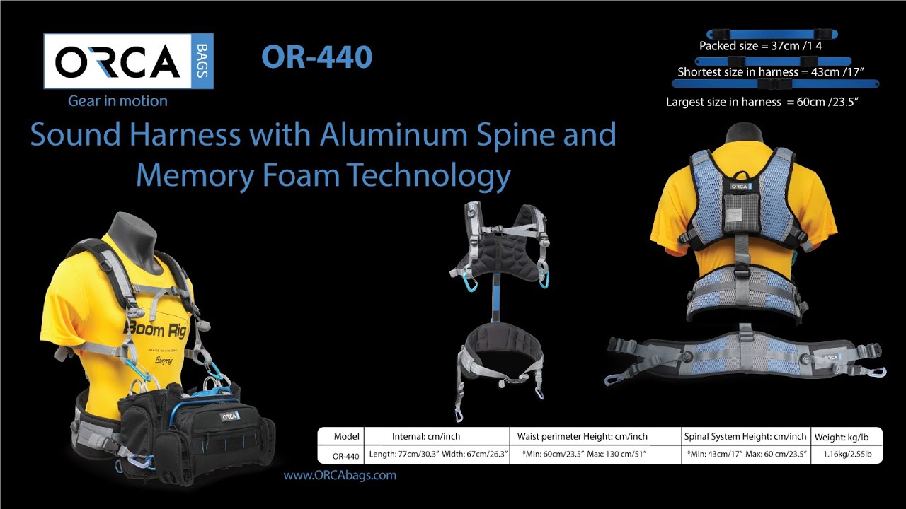 OR-440 Sound Harness with Aluminum Spine and Memory Foam Technology INTRO