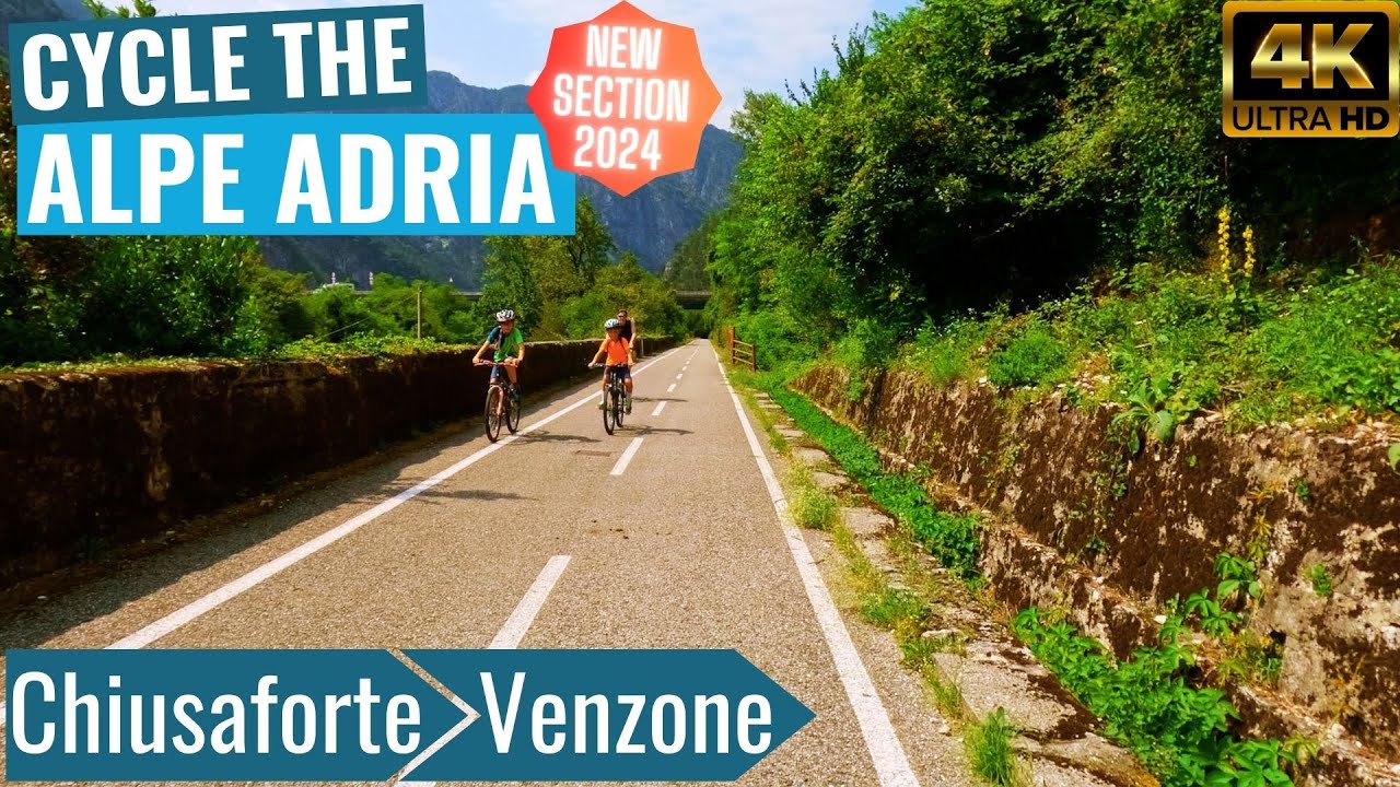 Alpe Adria Cycle Path - Chiusaforte to Venzone 🌞😎🚴&zwj;♂️Indoor Cycling Video 🚴&zwj;♂️😎🌞 without telemetry