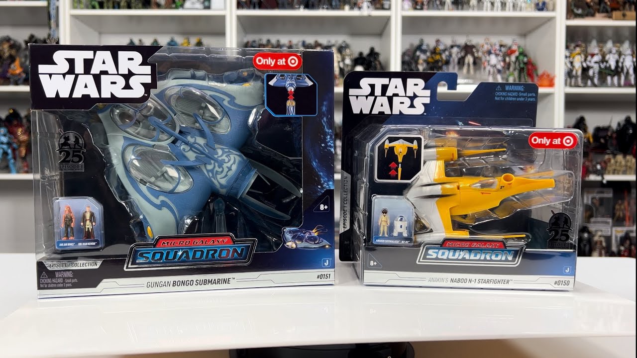 Micro Galaxy Squadron Gungan Bongo Submarine and Naboo Starfighter