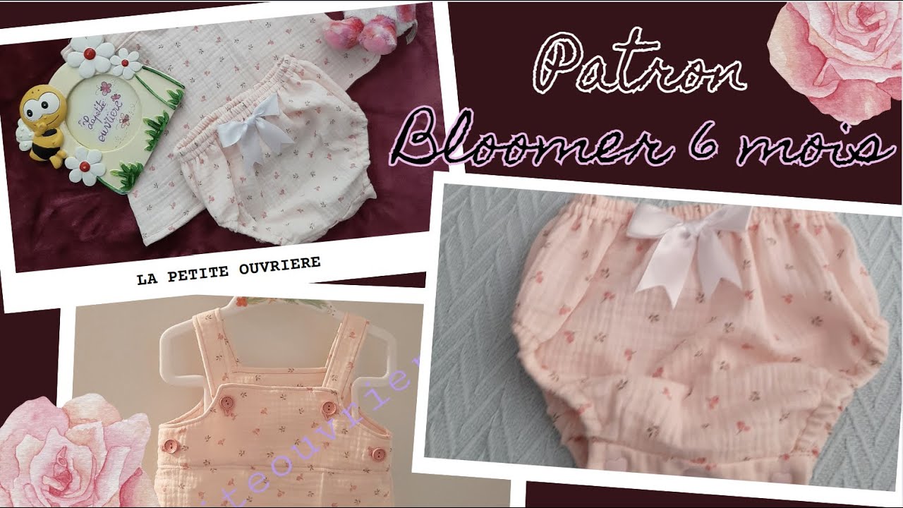 [PATRON]- Partie 1: Réalisation du patron d'un bloomer taille 6 mois