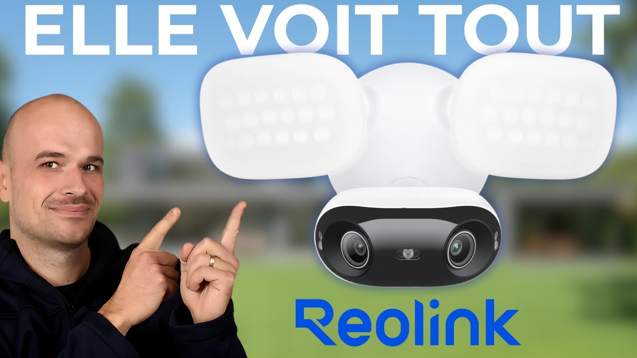 Cette CAMERA 180° fait aussi LUMIERE et ALARME et a une IA au TOP (Reolink Elite Floodlight WiFi)
