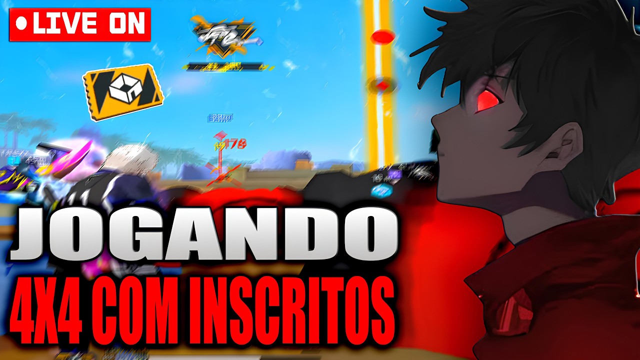 LIVE FF 👑 FREE FIRE AO VIVO 👑 6X6 + 4X4 COM INSCRITOS 👑 SALA PERSONALIZADA