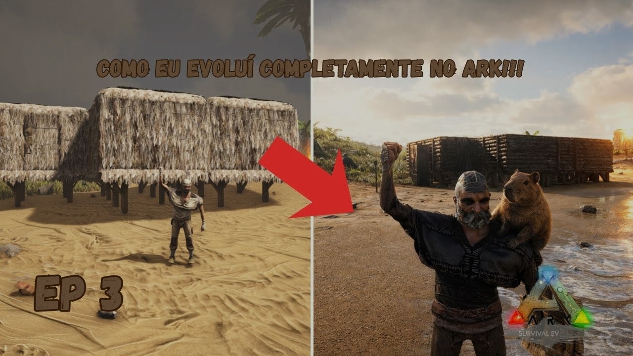 Como Evoluí Completamente no Ark Survival Evolved!!! Ep 3