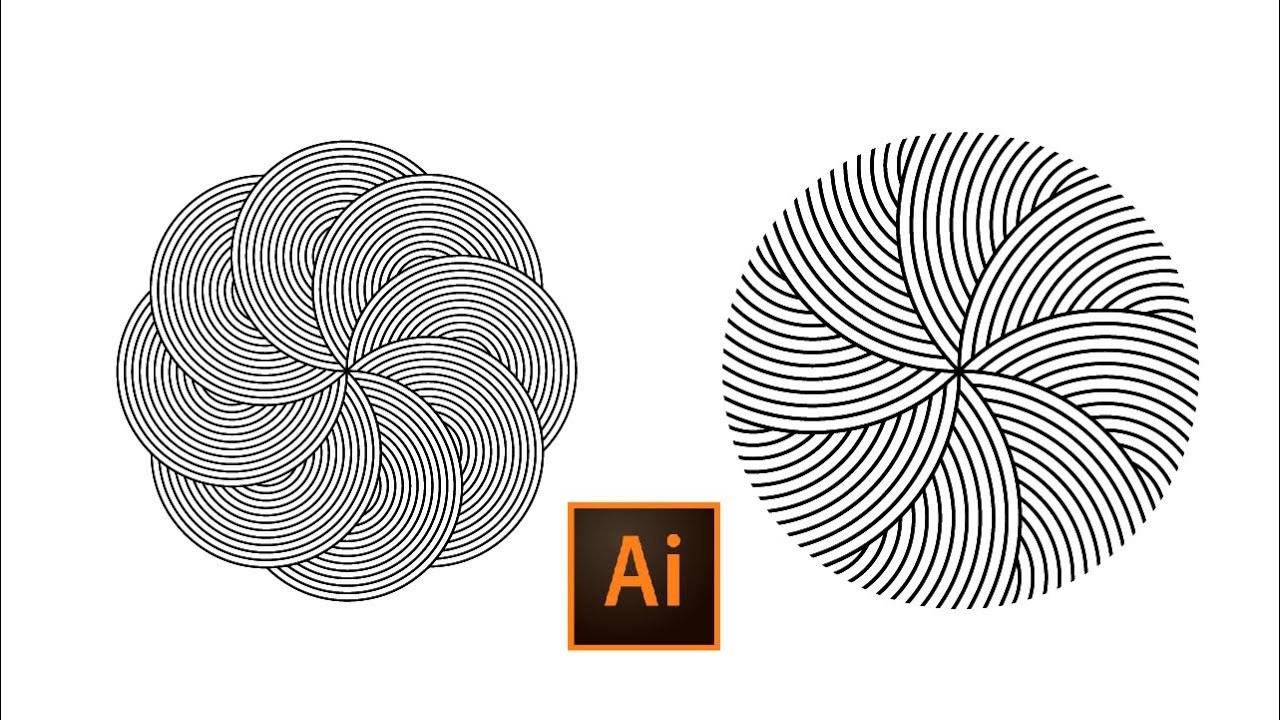 Abstract Spiral in Illustrator 2022