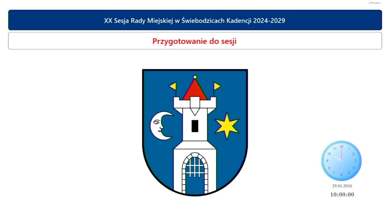 XX Sesja Rady Miejskiej w Świebodzicach Kadencji 2024-2029