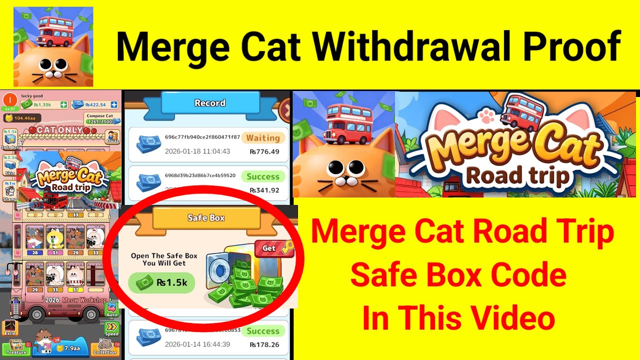 Merge Cat Road Trip game Withdrawal Real or Fake | Merge Cats New Legit Earning App 2026 Review