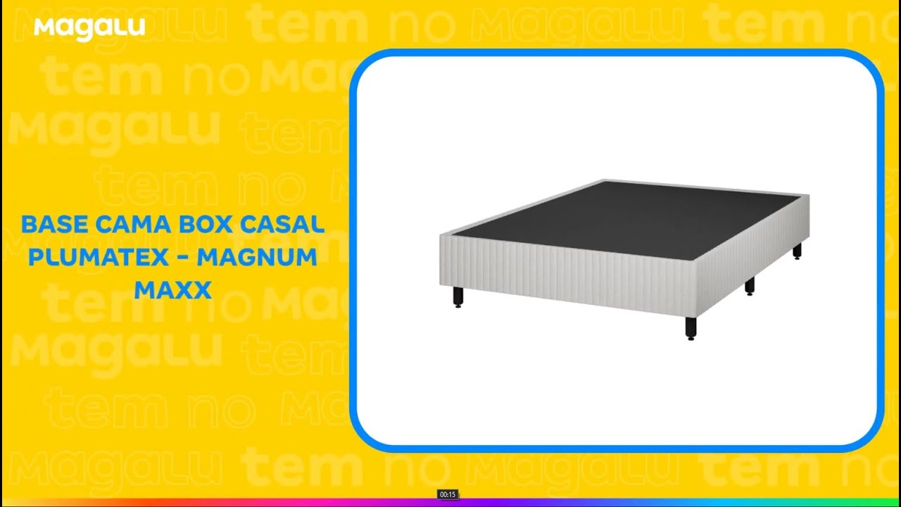 Base Cama Box Casal Plumatex 37x138x188cm - Magnum Maxx
