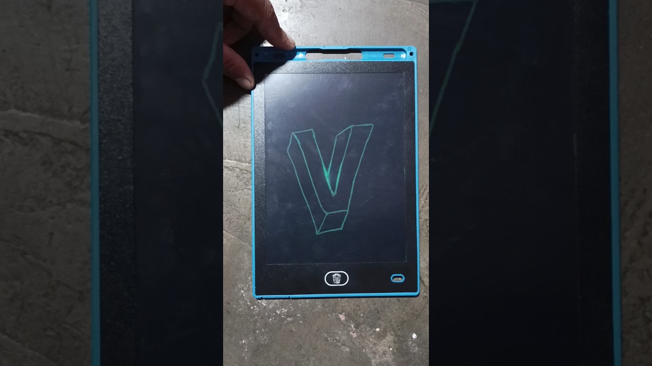 How to draw 3D letter V with easy method #art #3d #shorts #trending #viral