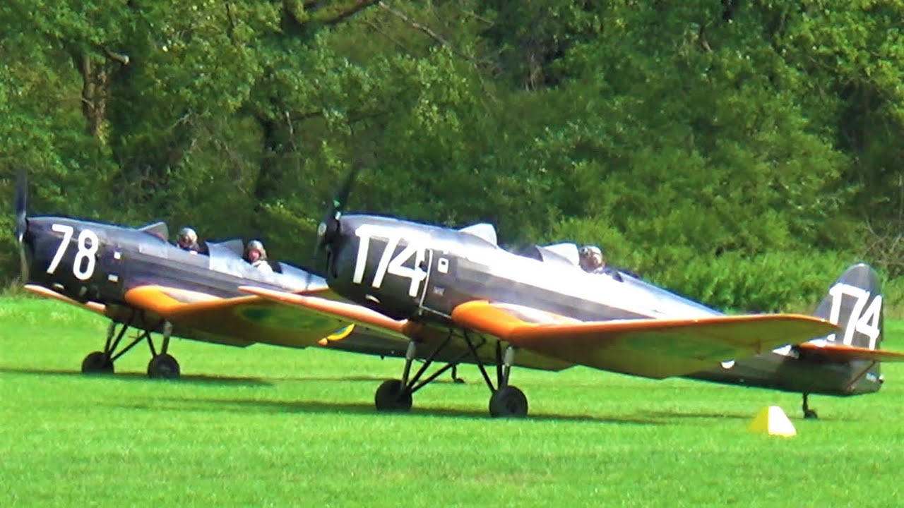 2 X Klemm KL-35 from Sweden visit Germany