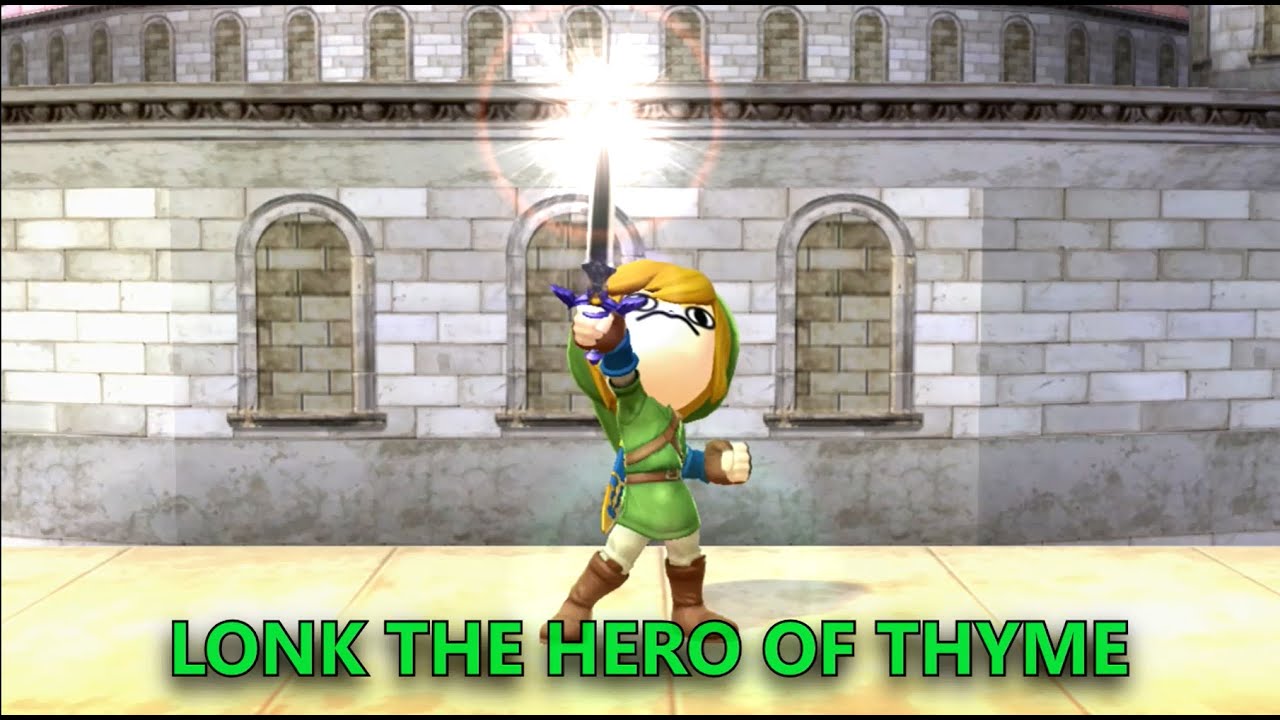 Lonk the Hero of Thyme - SSB4 Mii Swordfighter Montage