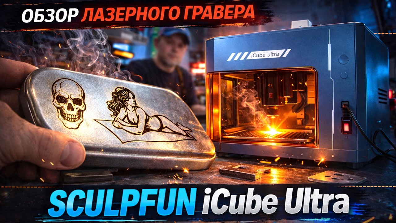 ГРАВИРОВКА МЕТАЛЛА - Тест лазерного гравера SCULPFUN iCube Ultra