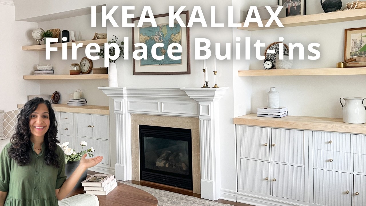 What would a built-in look like here? // IKEA KALLAX FIREPLACE BUILT-IN