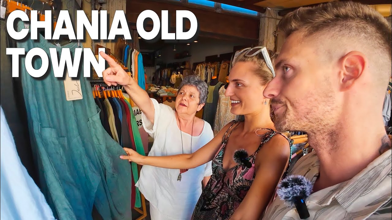 Exploring CHANIA Old Town Charming Streets and Shops | FUN Vlog