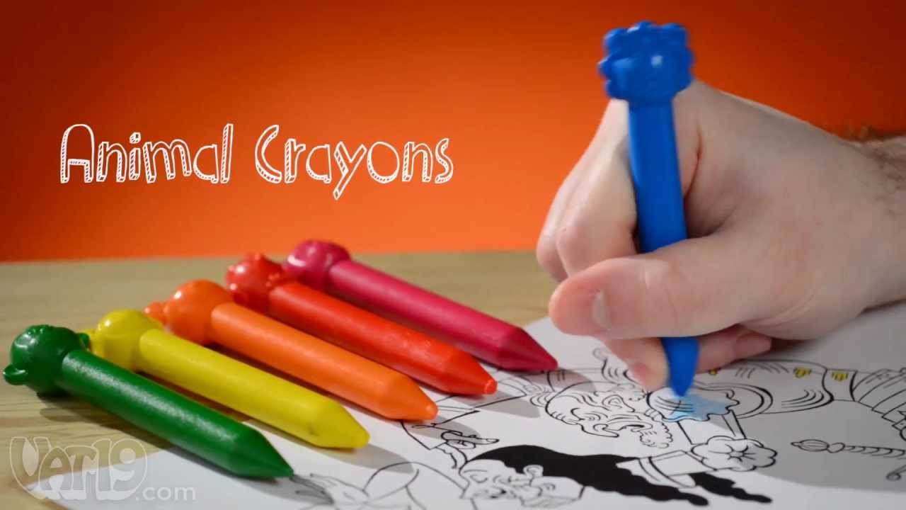 Animal Crayons: Cute crayons won't flake, can be erased