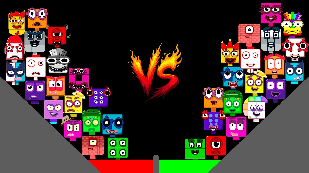 NUMBERBLOCKS SPRUNKI Marbles Phase 1 VS Phase 2 Marble Race Tournament in Algodoo
