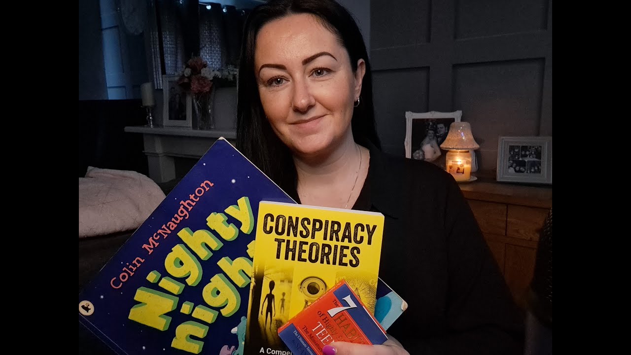 ASMR Soft spoken reading in a Yorkshire Accent, light tapping. Three random books.