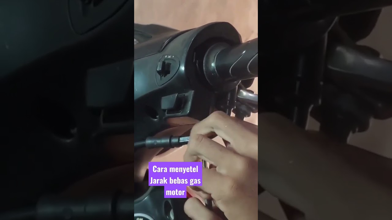 cara menyetel jarak main bebas gas motor