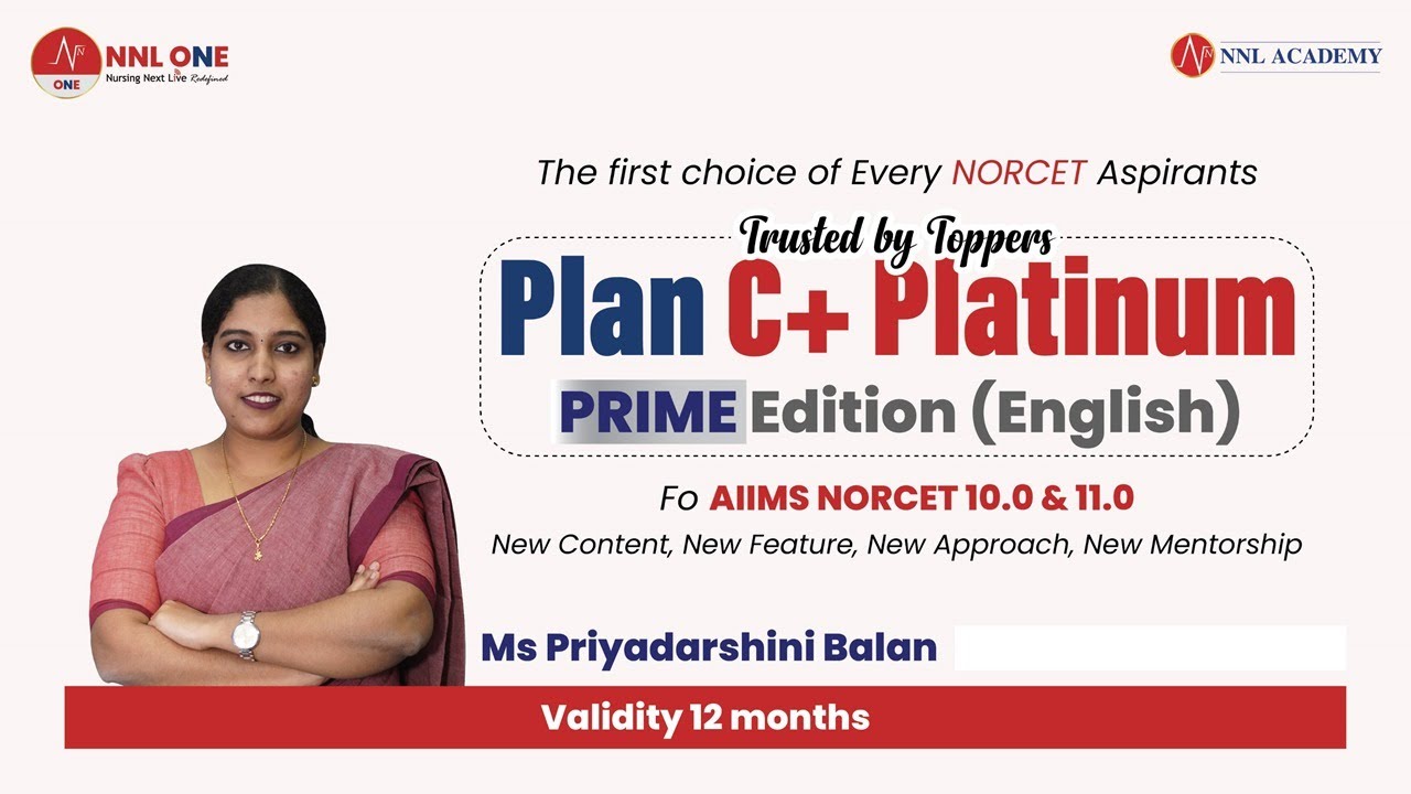 Introducing Plan C+ Platinum Prime Edition (English) By Ms Priyadarshini | NNL ONE | NORCET 11 & 12