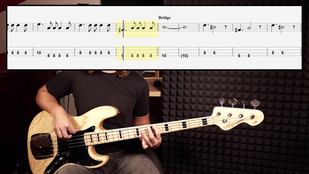 The Animals - We Gotta Get out of This Place (bass cover with tabs in video)