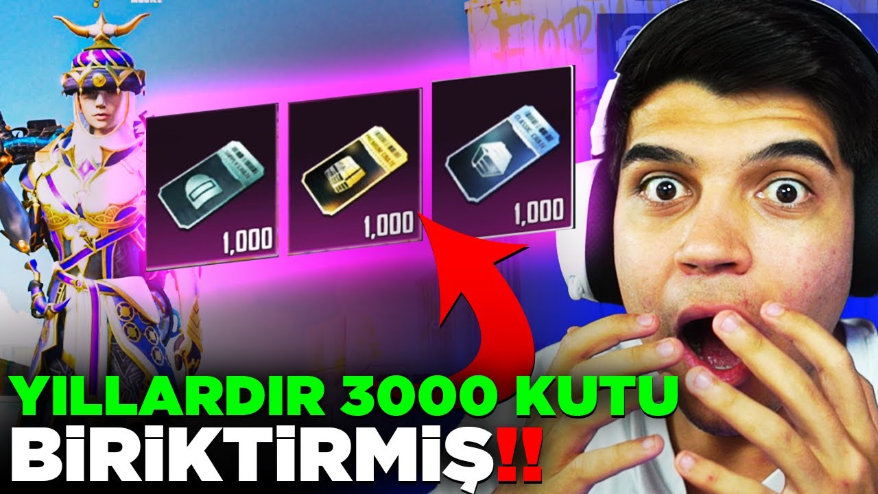 HESABI AÇTIĞINDAN BERİ SANDIK BİRİKTİRMİŞ!! 😲 BEDAVA 3000 KUTU AÇTIK!! | PUBG MOBILE